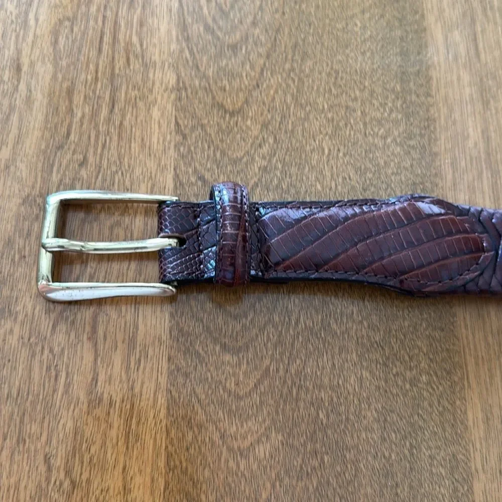 Bill Adler Studio leather woven belt